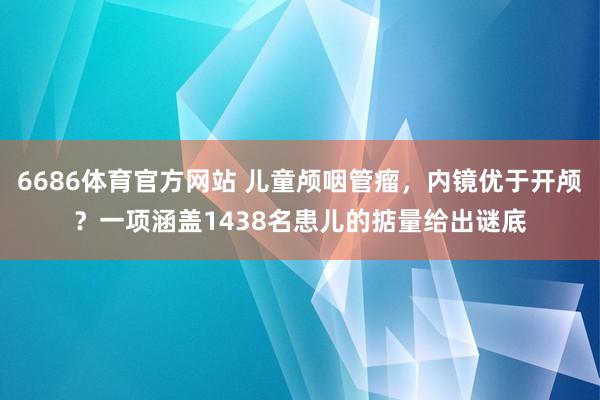 6686体育官方网站 儿童颅咽管瘤，内镜优于开颅？一项涵盖1438名患儿的掂量给出谜底