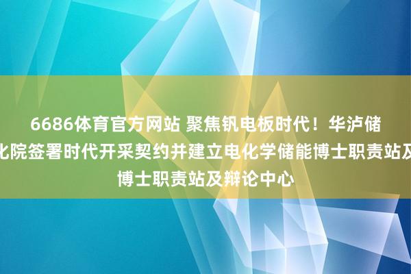 6686体育官方网站 聚焦钒电板时代！华泸储能与四川化院签署时代开采契约并建立电化学储能博士职责站及辩论中心