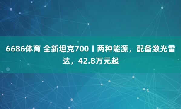 6686体育 全新坦克700〡两种能源，配备激光雷达，42.8万元起